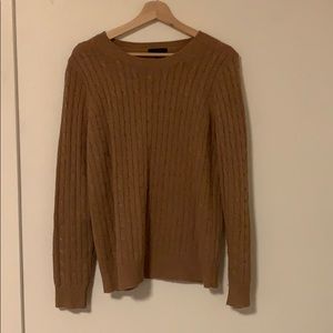 JCrew Camel Cable Knit Sweaterl